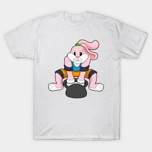 Rabbit at Fitness with Dumbbell T-Shirt